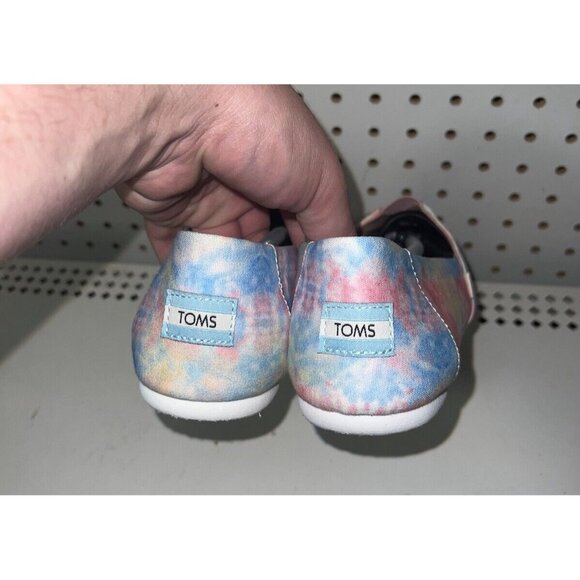 TOMS Belmont Womens Canvas Casual Slip On Flats Size 11 Tie Dye Multi Color - Picture 3 of 9